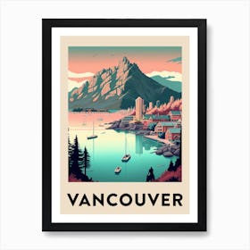 Vancouver 4 Vintage Travel Poster Art Print