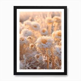 Frosty Botanical Marigold 3 Art Print