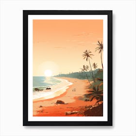 Baga Beach Goa India Golden Tones 2 Art Print