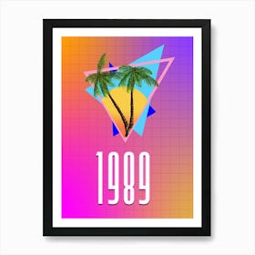 Classic 1989 Palms Art Print