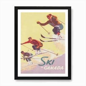 Ski In Canada Vintage Ski Poster 1 Art Print