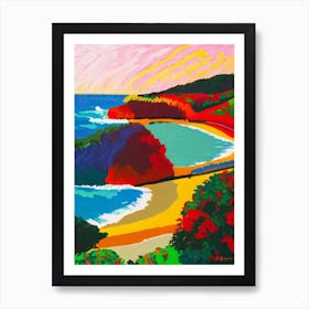 Moffat Beach, Australia Hockney Style Art Print