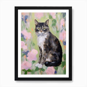 A Norwegian Forest Cat Painting, Impressionist Painting 3 Art Print