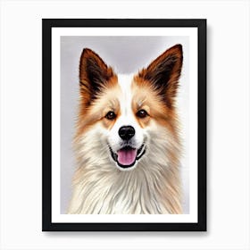 American Eskimo Dog 2 Watercolour Dog Art Print