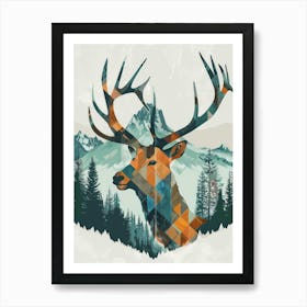 Deer Canvas Art Art Print