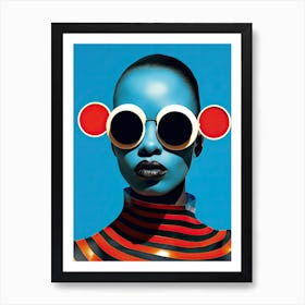 Cosmic Threads Unveiled: Afrofuturist Aura Art Print