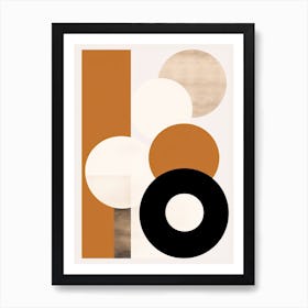 Mid Century Zen Zephyr In Beige Art Print