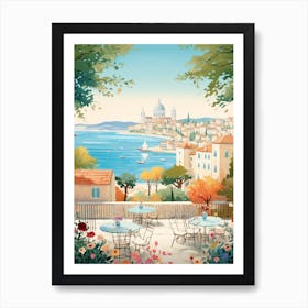 Split Croatia 2 Illustration Art Print