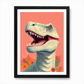 Colourful Dinosaur Gorgosaurus 3 Art Print