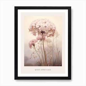 Floral Illustration Queen Annes Lace 3 Poster Art Print