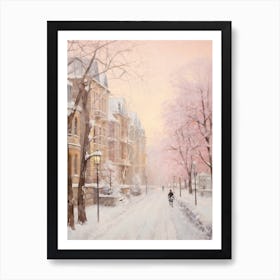 Dreamy Winter Painting Montreal Canada 2 Art Print