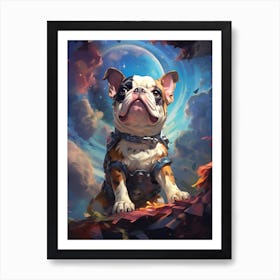 Bulldog In Space Art Print