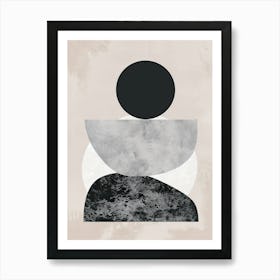 Abstract Black And White 1 Art Print