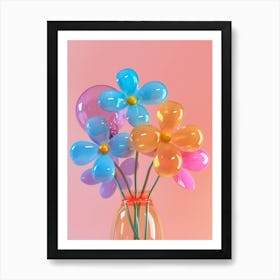 Dreamy Inflatable Flowers Forget Me Not 1 Art Print
