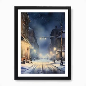 Diffusion Vintage Watercolor Street Art Print