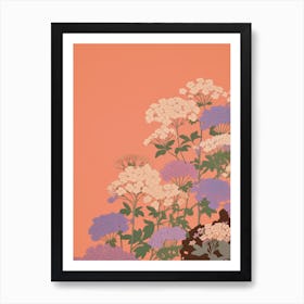 Statice Flower Big Bold Illustration 3 Art Print