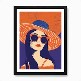 Girl In A Hat 15 Art Print