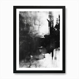 Black and White Abstract Painting 1 Art Print