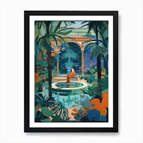 Lotusland Garden Usa Painting 3 Art Print