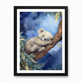 Baby Koala 2 Sleeping In The Clouds Art Print