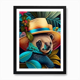 Koalawithhatinfoliage Art Print