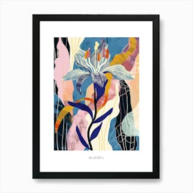 Colourful Flower Illustration Poster Bluebell 4 Art Print