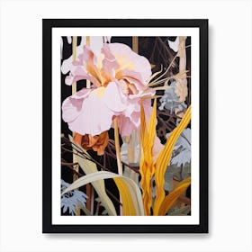 Flower Illustration Iris 2 Art Print