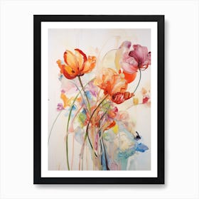 Abstract Flower Painting Tulip 2 Art Print