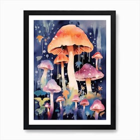 Mushroom Watercolour 11 Art Print