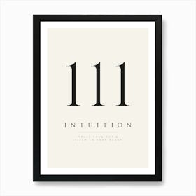 111 Angel Number Print Art Print