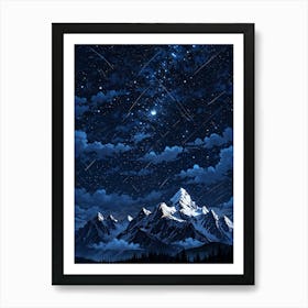 Night Sky With Stars 2 Art Print