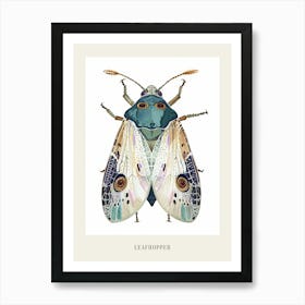 Colourful Insect Illustration Leafhopper 3 Poster Art Print