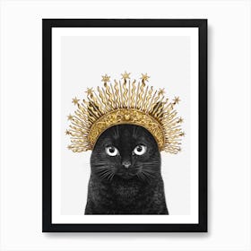 Queen Of Black Cats Art Print