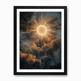 Sun Shining Through The Trees Art Print