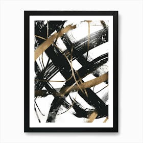 Abstract Brushstrokes Canvas Print 2 Art Print