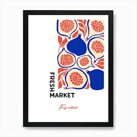 Exotic Fig Fruit Poster, Fresh Market Tropical Fruit Art, Farm Fresh Wall Decor, Housewarming Gift, Farmers Market Art Print