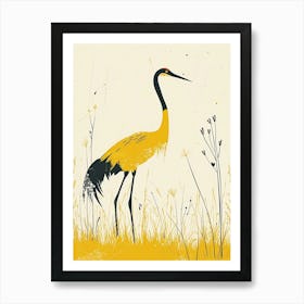 Yellow Crane 2 Art Print