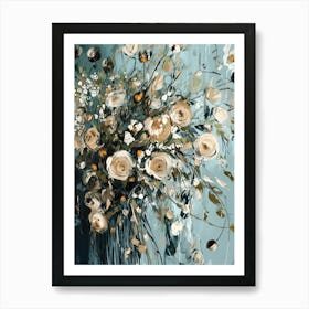 'Roses In A Vase' 1 Art Print