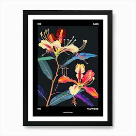 No Rain No Flowers Poster Peacock Flower 4 Art Print