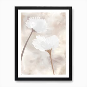 White Flowers  Art Print