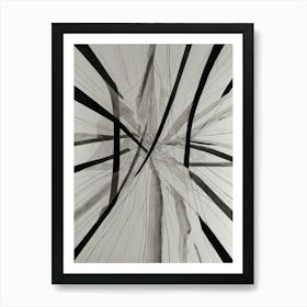 Abstract Black And White Drawing 2 Art Print