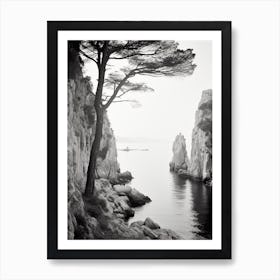 Capri Italy Black And White Photography 4 Art Print