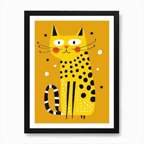 Yellow Cat 5 Art Print