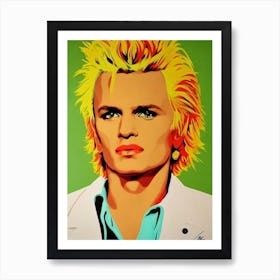 Billy Idol Colourful Pop Art Art Print