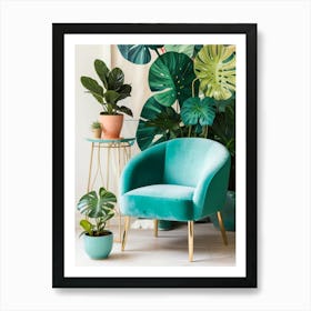 Tropical Living Room Art Print