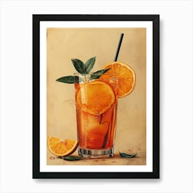 Orange Drink 14 Art Print