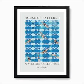 House Of Patterns Swimmers Water 2 Art Print