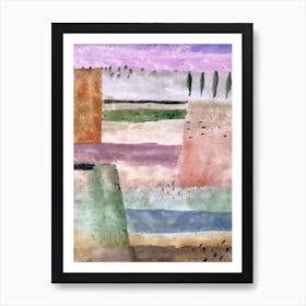 Landscape With Poplars, Paul Klee Abstract Landscape Art Print