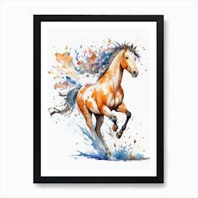 Dreamshaper V5 Watercolor Style Splash Splatter Running Wild H 0 Art Print