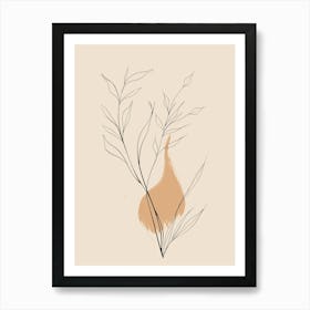 Buenos Aires Botanical Garden Boho Line Art Art Print